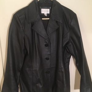 Black leather jacket